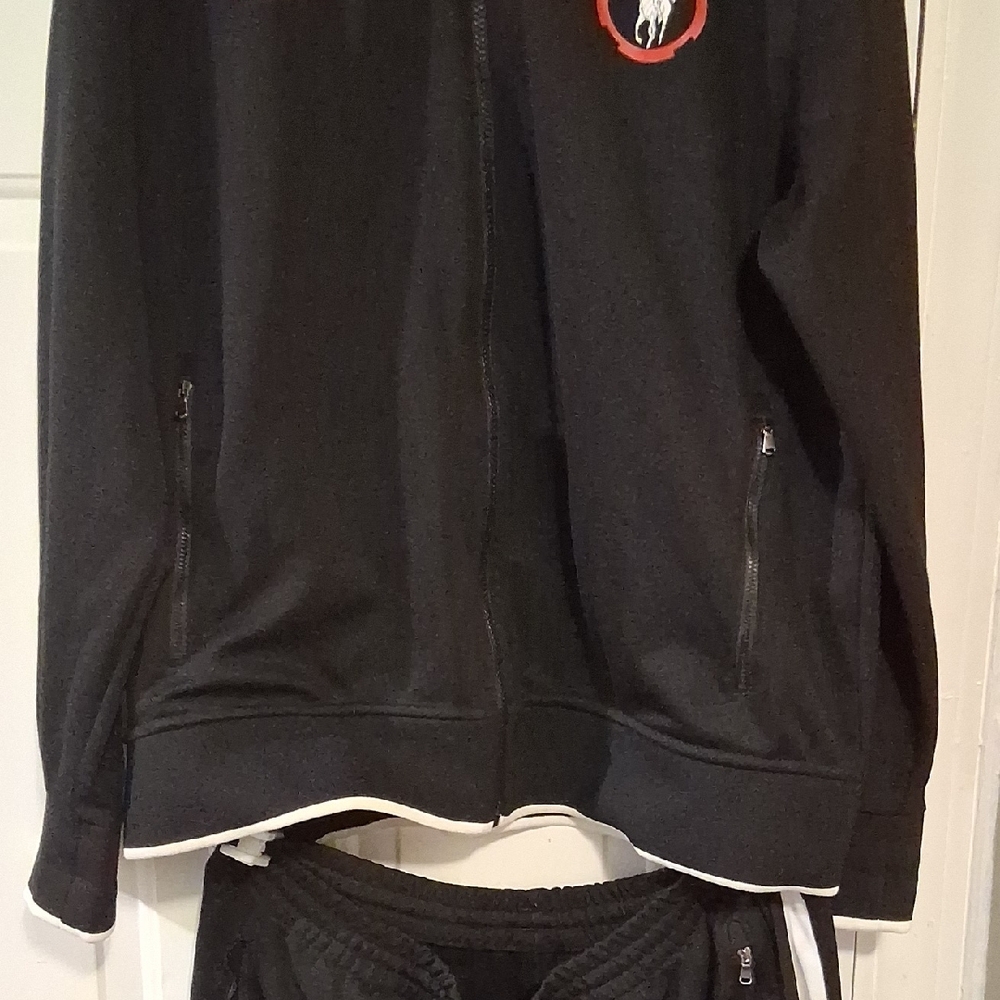 Polo Sport Ralph Lauren Black With White Strip Track Suit - Picture 4 of 10
